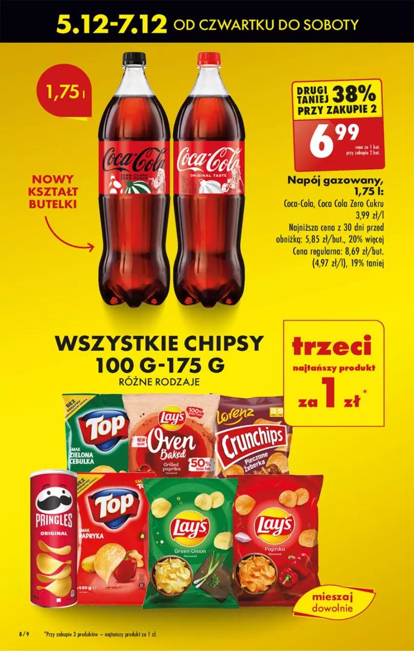 Gazetka promocyjna Biedronka - Od czwartku - ważna 05.12 do 11.12.2024 - strona 8 - produkty: Chipsy, Coca-Cola, Napój, Napój gazowany