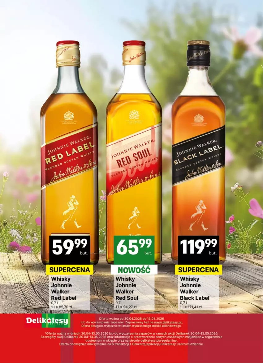 Gazetka promocyjna Delikatesy Centrum - Delibarek DC18-DC19 - ważna 30.04 do 13.05.2026 - strona 19 - produkty: Johnnie Walker, Lack, Whisky