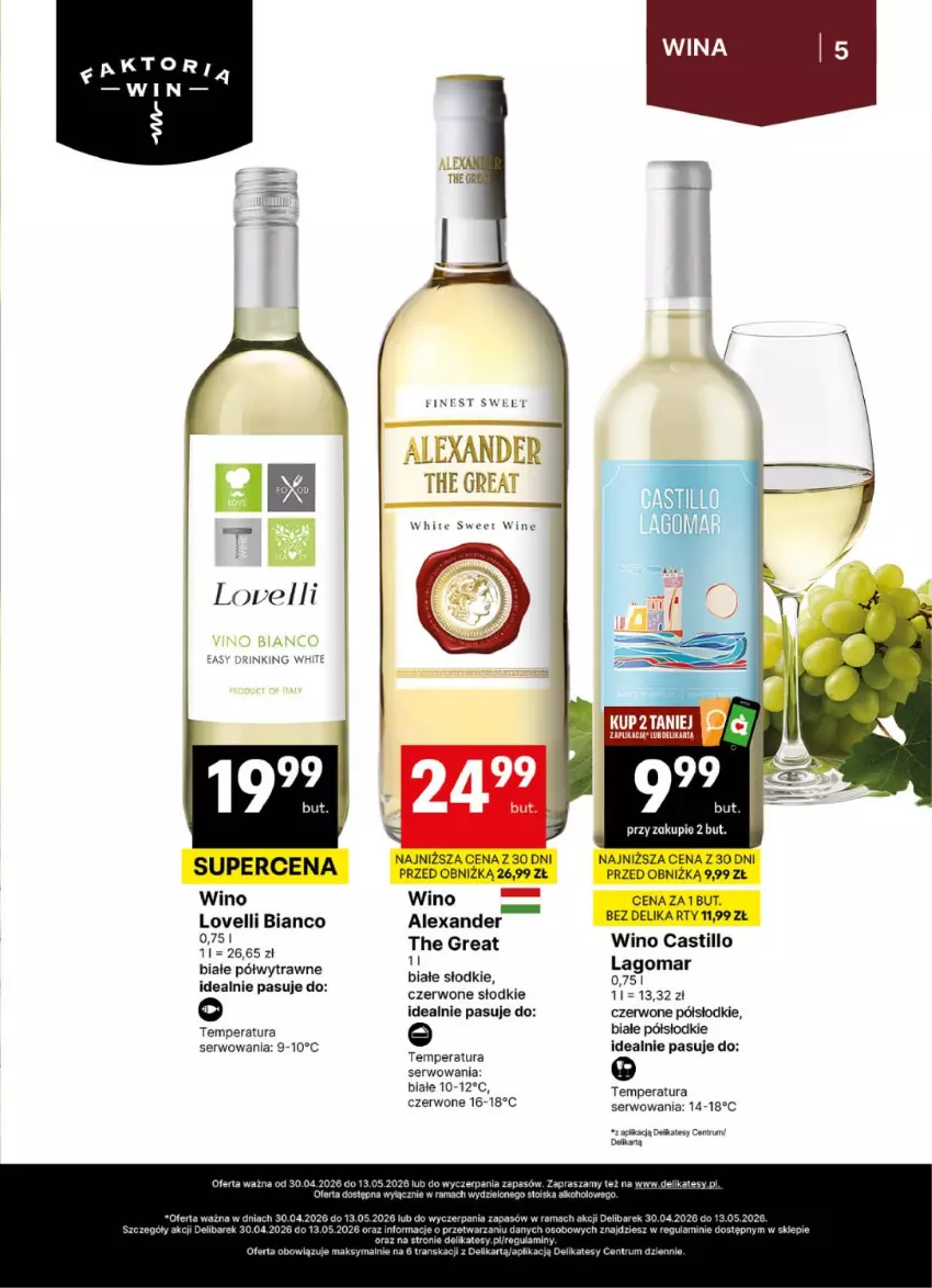 Gazetka promocyjna Delikatesy Centrum - Delibarek DC18-DC19 - ważna 30.04 do 13.05.2026 - strona 5 - produkty: Rama, Rum, Ser, Tran, Wino
