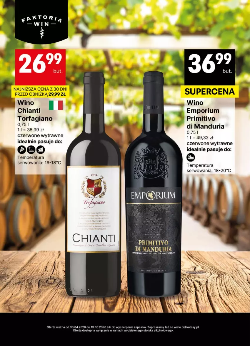 Gazetka promocyjna Delikatesy Centrum - Delibarek DC18-DC19 - ważna 30.04 do 13.05.2026 - strona 6 - produkty: Chia, Chianti, Fa, Gin, Por, Rama, Ser, Wino