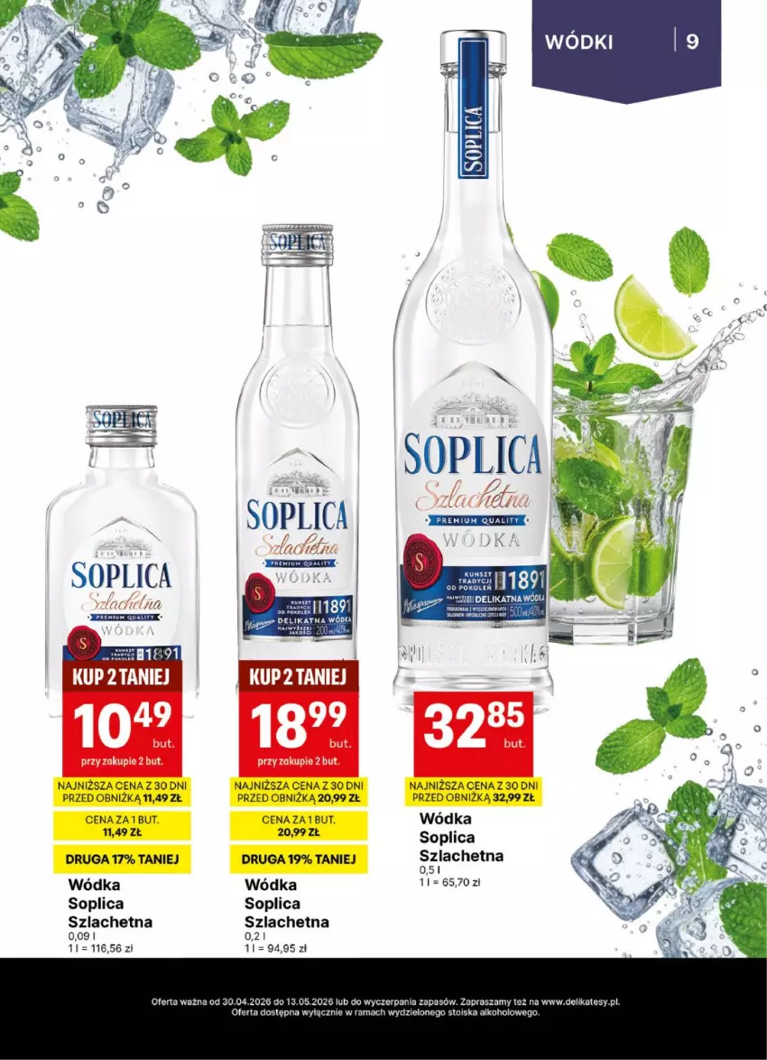 Gazetka promocyjna Delikatesy Centrum - Delibarek DC18-DC19 - ważna 30.04 do 13.05.2026 - strona 9 - produkty: Rama, Soplica, Wódka
