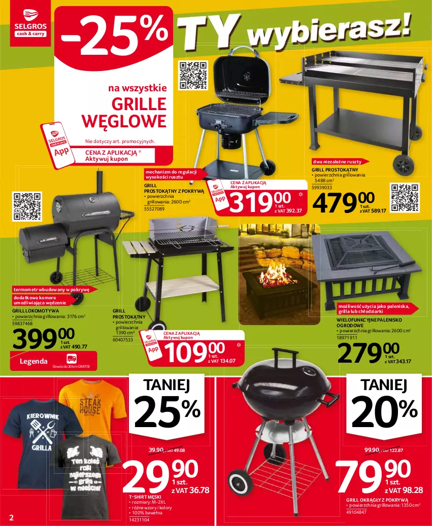 Gazetka promocyjna Selgros - Oferta przemysłowa - ważna 13.05 do 26.05.2021 - strona 2 - produkty: Gra, Grill, Palenisko, Sok, T-shirt, Termometr, Wełna