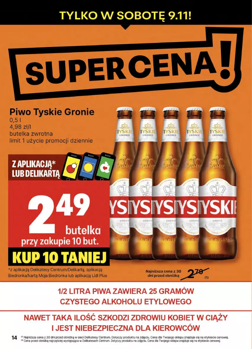 Gazetka promocyjna Delikatesy Centrum - NOWA GAZETKA Delikatesy Centrum od 7 listopada! 7-13.11.2024 - ważna 07.11 do 13.11.2024 - strona 14 - produkty: Dron, Piwo, Rum, Tyskie