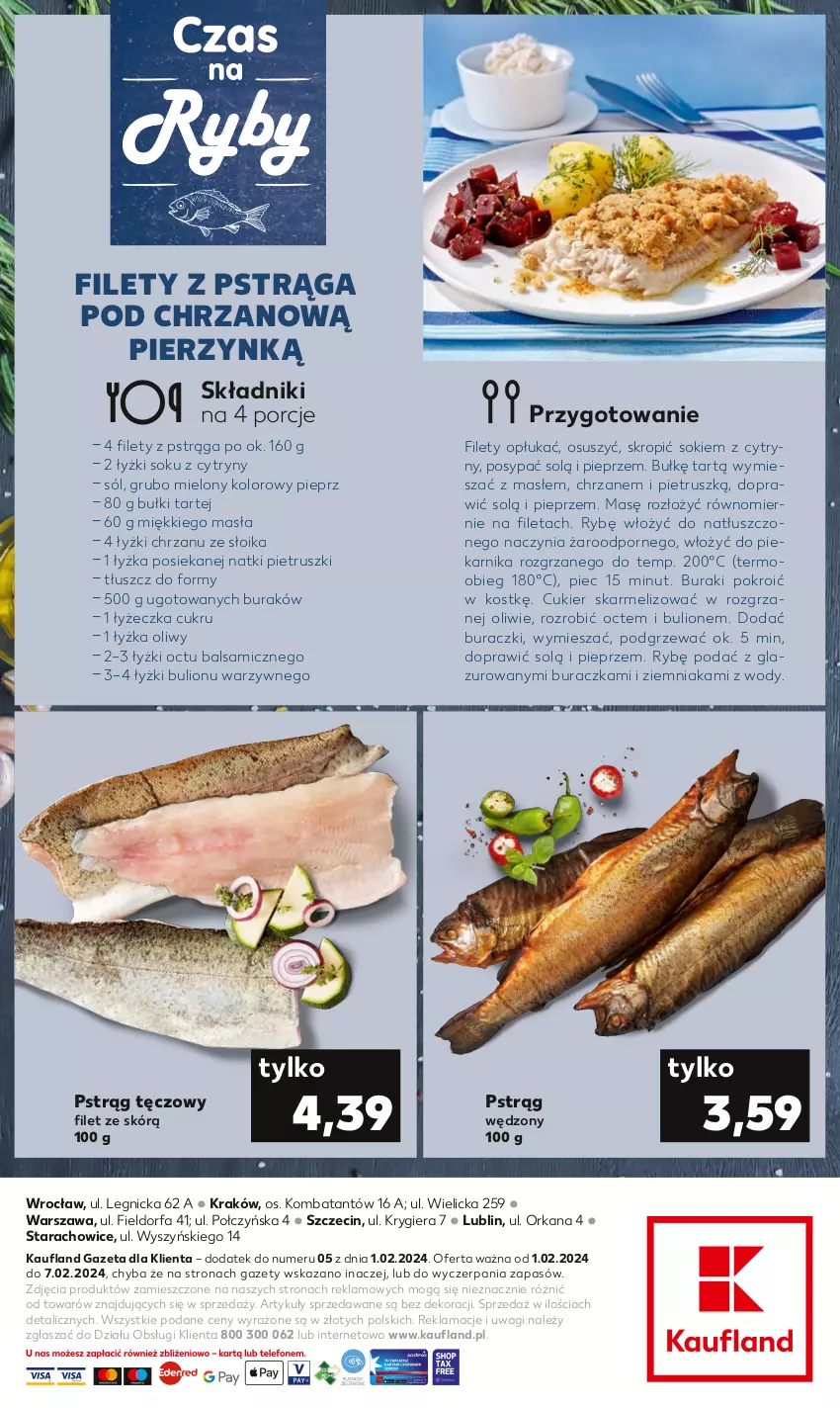 Gazetka promocyjna Kaufland - Kaufland - ważna 01.02 do 07.02.2024 - strona 2 - produkty: Bulion, Buraczki, Buraki, Chrzan, Cukier, Cytryny, Fa, Lazur, Lion, Orka, Piec, Piekarnik, Pieprz, Por, Pstrąg, Pstrąg tęczowy, Sok, Sól, Wagi