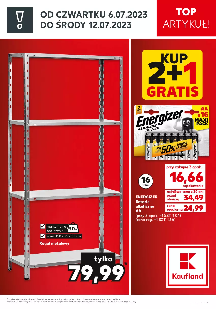 Gazetka promocyjna Kaufland - Zapowiedź oferty - ważna 29.06 do 05.07.2023 - strona 1 - produkty: Energizer, Gra, Regał, Regał metalowy, Top