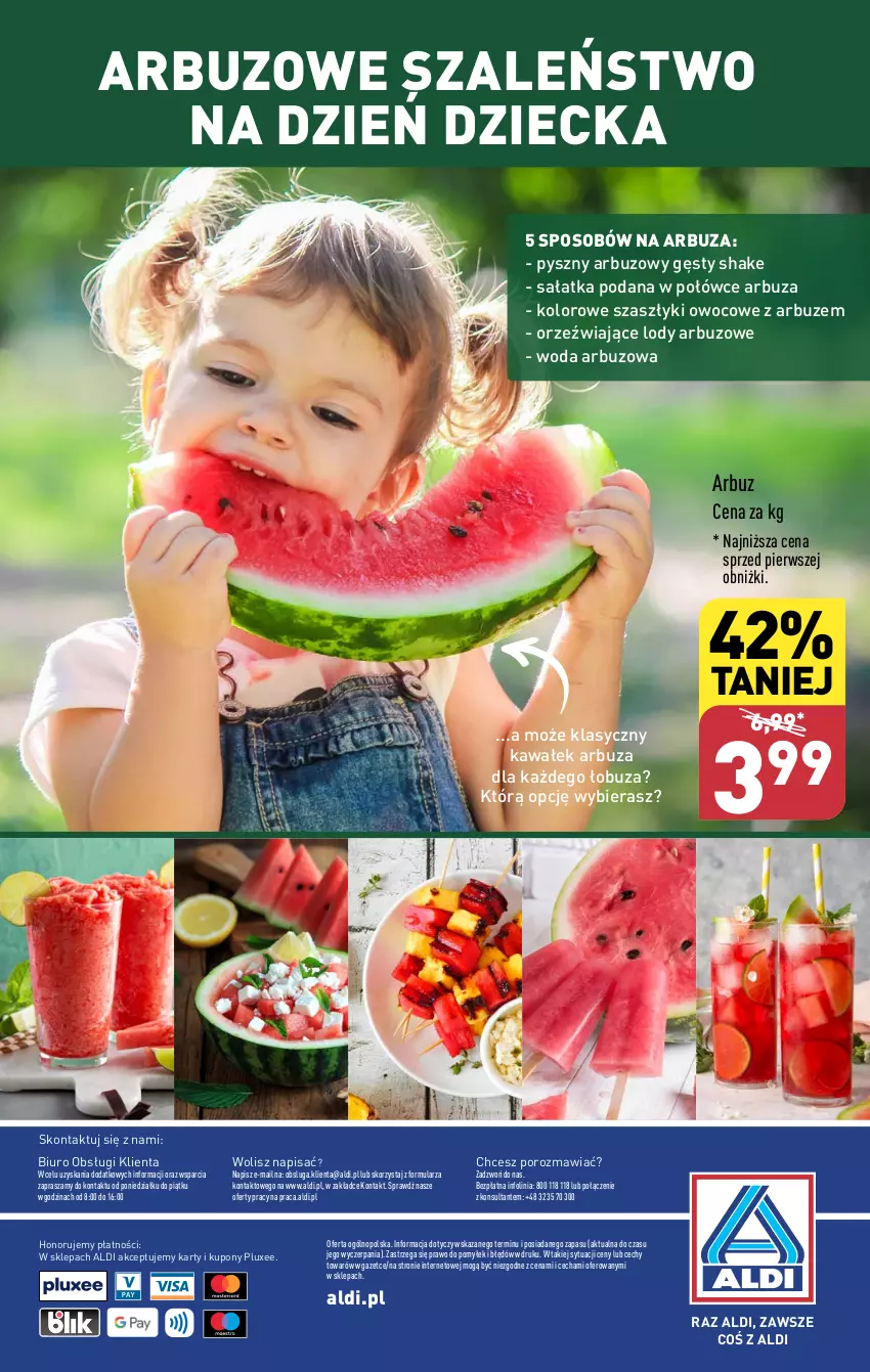 Gazetka promocyjna Aldi - Farmer ALDIK poleca świeże owoce i warzywa - ważna 27.05 do 01.06.2024 - strona 6 - produkty: Arbuz, Biuro, Kawa, Lody, O nas, Por, Sałat, Sałatka, Szal, Wałek, Woda