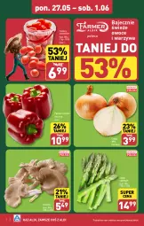 Gazetka promocyjna Aldi - Farmer ALDIK poleca świeże owoce i warzywa - Gazetka - ważna od 01.06 do 01.06.2024 - strona 2 - produkty: Cebula, Warzywa, Papryka czerwona, Papryka, Owoce, Pomidory, Boczniak