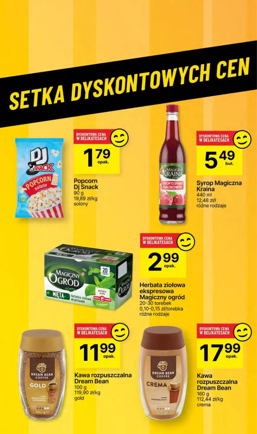 Gazetka promocyjna Delikatesy Centrum - Dyskontowe ceny w Delikatesach Centrum - ważna 27.12.2023 do 03.01.2024 - strona 57 - produkty: Herbata, Kawa, Kawa rozpuszczalna, Ogród, Popcorn, Syrop, Torebka