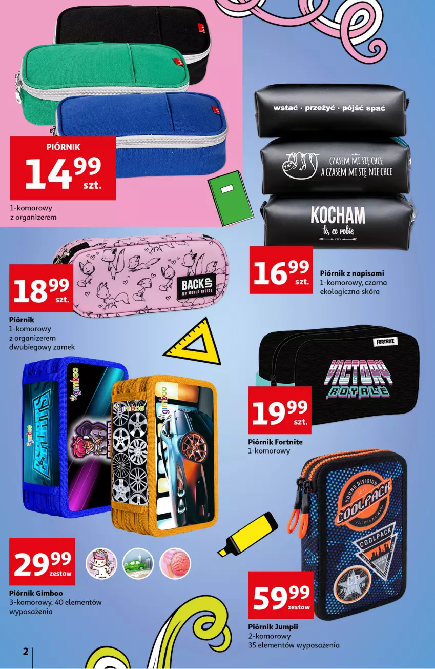 Gazetka promocyjna Auchan - Szkoła Oszczędzania Hipermarkety - ważna 04.08 do 17.08.2022 - strona 2 - produkty: Organizer, Piórnik