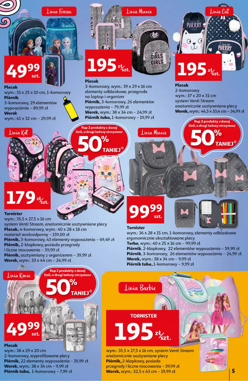 Gazetka promocyjna Auchan - Szkoła Oszczędzania Hipermarkety - ważna 04.08 do 17.08.2022 - strona 5 - produkty: Atomic, Fa, Organizer, Piórnik, Plecak, Por, Top, Torba