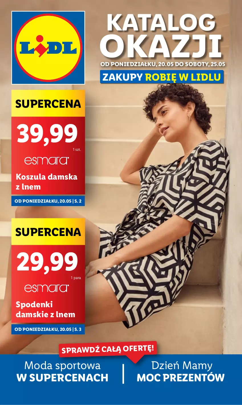 Gazetka promocyjna Lidl - GAZETKA - ważna 20.05 do 25.05.2024 - strona 1 - produkty: Kosz, Koszula, Moda, Por, Sport