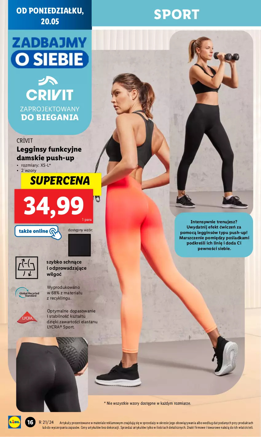 Gazetka promocyjna Lidl - GAZETKA - ważna 20.05 do 25.05.2024 - strona 18 - produkty: Gin, Legginsy, LG, Mars, Por, Sport