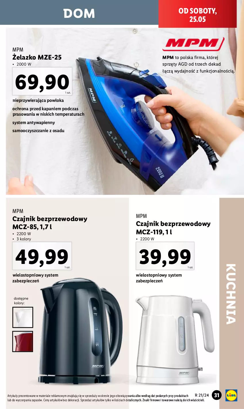 Gazetka promocyjna Lidl - GAZETKA - ważna 20.05 do 25.05.2024 - strona 35 - produkty: Czajnik, Kuchnia, Piec, Top