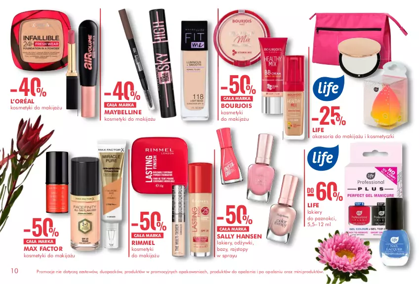 Gazetka promocyjna Super Pharm - Gazetka - ważna 19.09 do 12.10.2022 - strona 10 - produkty: Bell, Bourjois, Fa, L’Oréal, Lakier, Makijaż, Max Factor, Maybelline, Rajstopy, Sally Hansen, Top