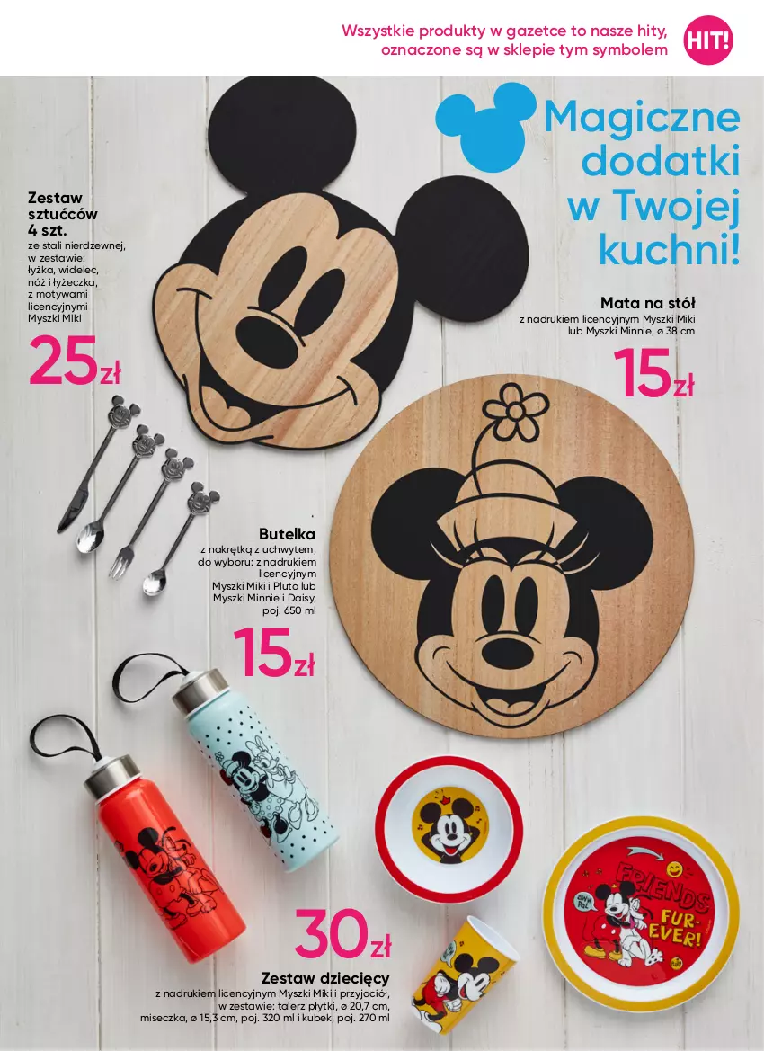 Gazetka promocyjna Pepco - Disney - ważna 02.01 do 11.01.2023 - strona 15 - produkty: Dzieci, Kubek, Minnie, Miseczka, Mysz, O nas, Stół, Talerz, Widelec, Zestaw sztućców