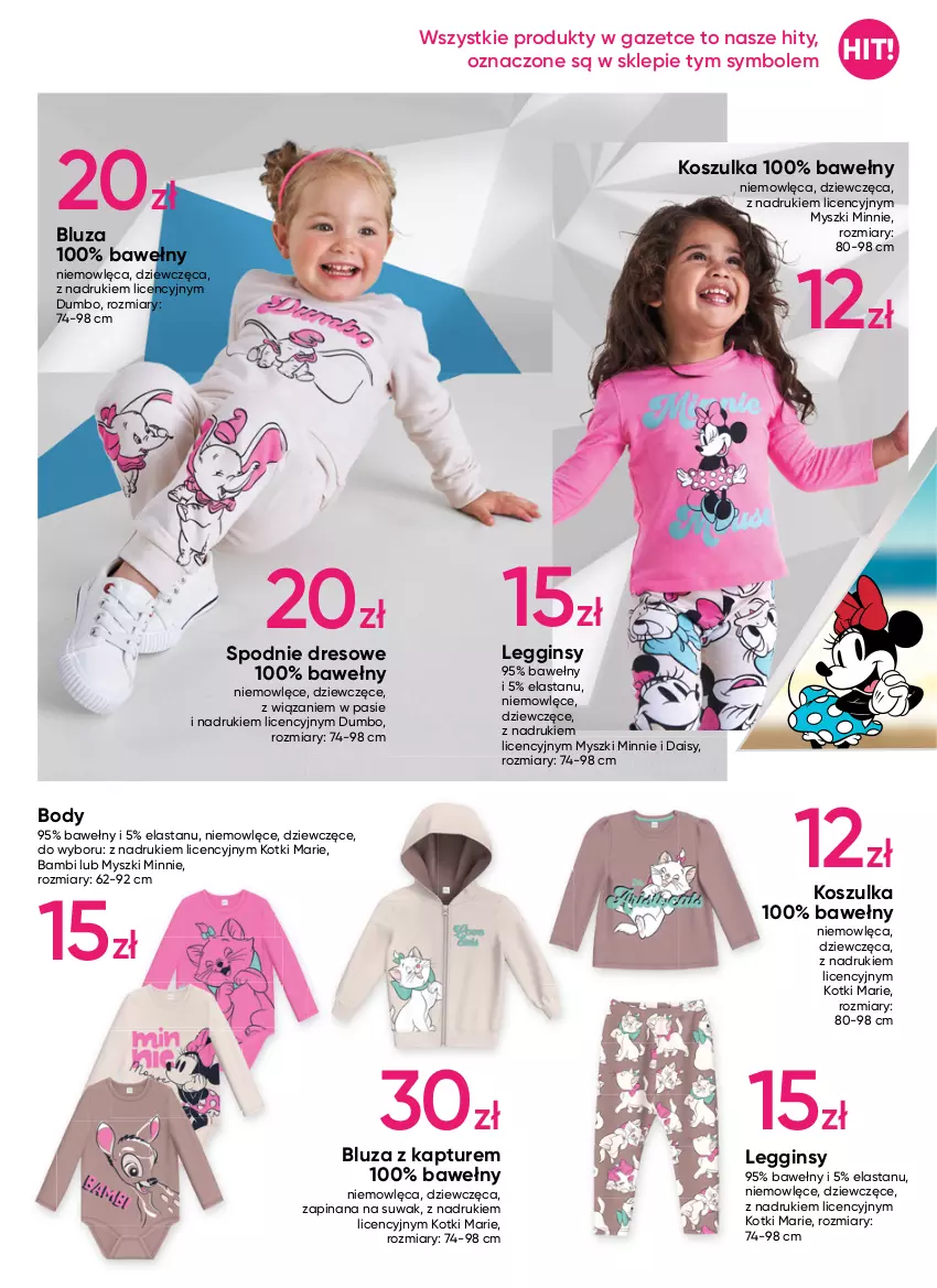 Gazetka promocyjna Pepco - Disney - ważna 02.01 do 11.01.2023 - strona 3 - produkty: Bluza, Bluza z kapturem, Body, Dres, Gin, Kosz, Koszulka, Legginsy, Minnie, Mysz, O nas, Spodnie, Spodnie dresowe