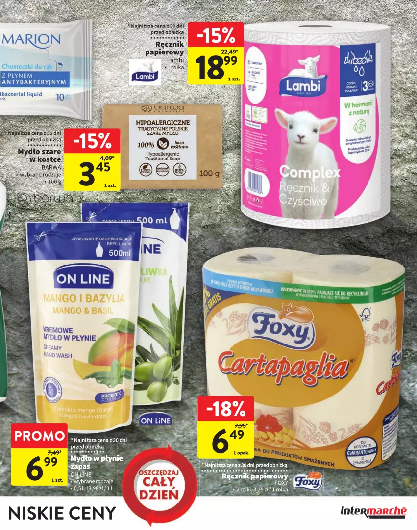 Gazetka promocyjna Intermarche - Gazetka Intermarche - ważna 05.10 do 31.10.2023 - strona 15 - produkty: LANA, Mydło, Mydło w płynie, Papier, Ręcznik, Rolki