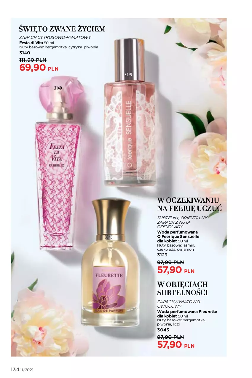 Gazetka promocyjna Faberlic - Gazetka - ważna 26.07 do 15.08.2021 - strona 134 - produkty: Czekolada, Liczi, Nuty, Perfum, Piwo, Woda, Woda perfumowana