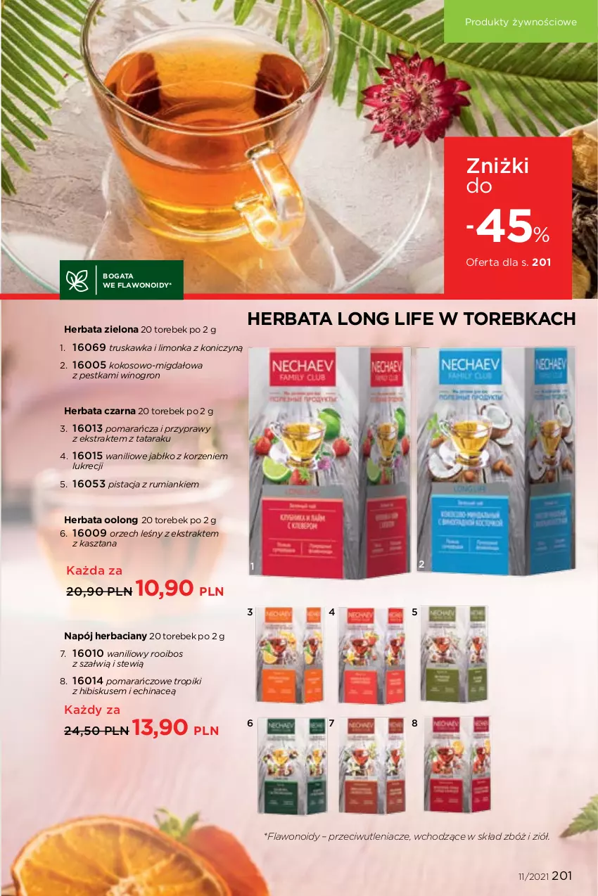 Gazetka promocyjna Faberlic - Gazetka - ważna 26.07 do 15.08.2021 - strona 201 - produkty: Herbata, Herbata czarna, Hibiskus, Kokos, Limonka, Napój, Przyprawy, Rum, Torebka, Wino