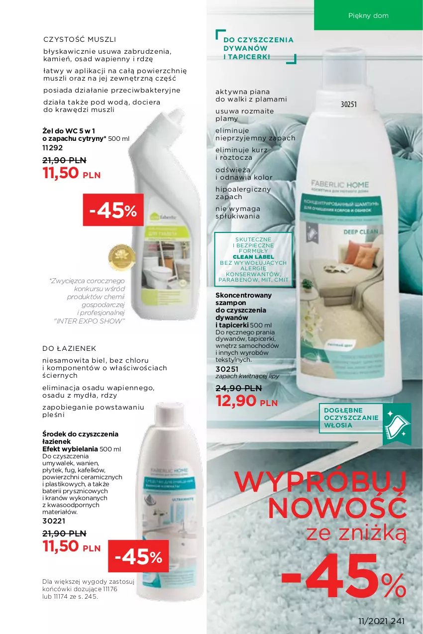 Gazetka promocyjna Faberlic - Gazetka - ważna 26.07 do 15.08.2021 - strona 241 - produkty: Bieganie, Cytryny, Dywan, Mus, Piec, Por, Ser, Szampon