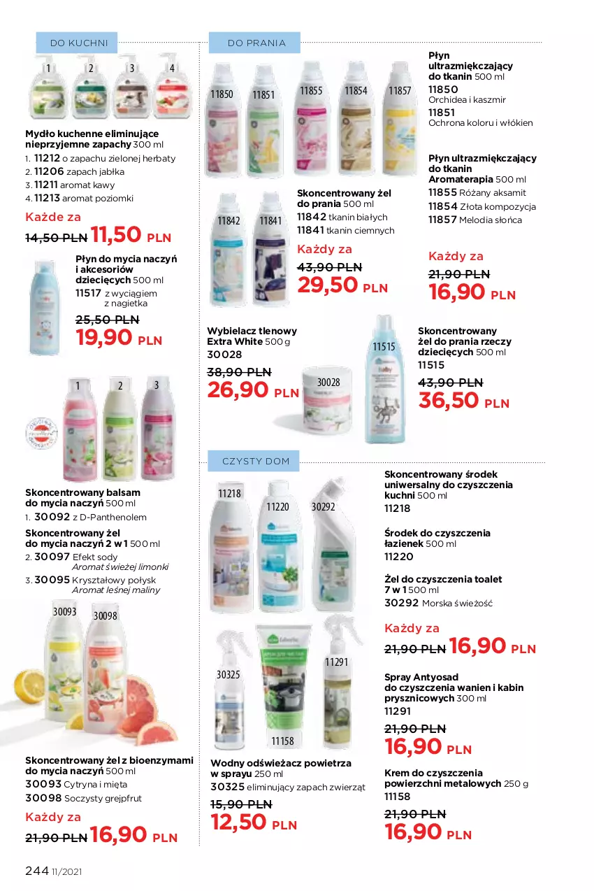 Gazetka promocyjna Faberlic - Gazetka - ważna 26.07 do 15.08.2021 - strona 244 - produkty: Aksam, Balsam do mycia naczyń, Do mycia naczyń, Dzieci, Grejpfrut, Jabłka, Maliny, Mięta, Mydło, Odświeżacz powietrza, Płyn do mycia, Płyn do mycia naczyń, Róża, Tera