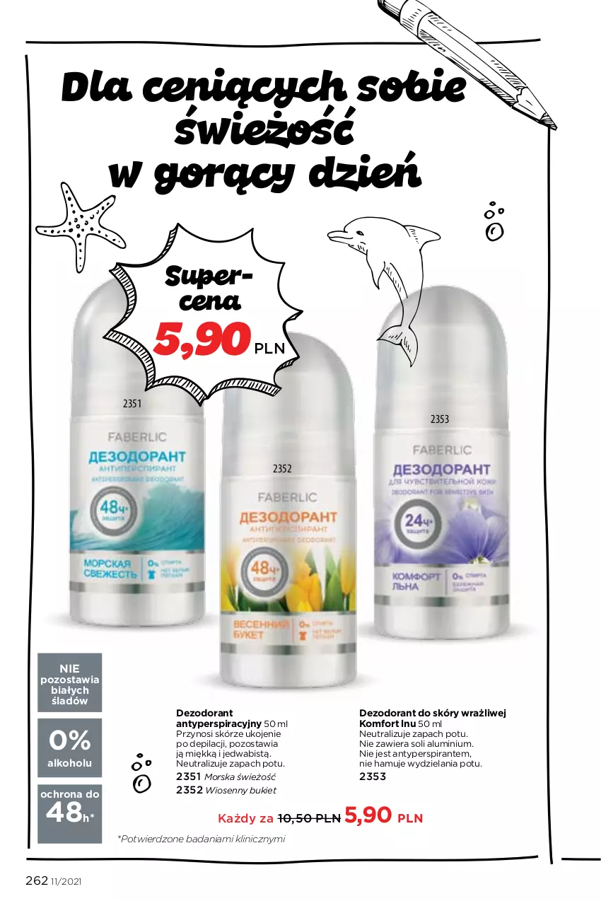 Gazetka promocyjna Faberlic - Gazetka - ważna 26.07 do 15.08.2021 - strona 262 - produkty: Antyperspirant, Bukiet, Dezodorant