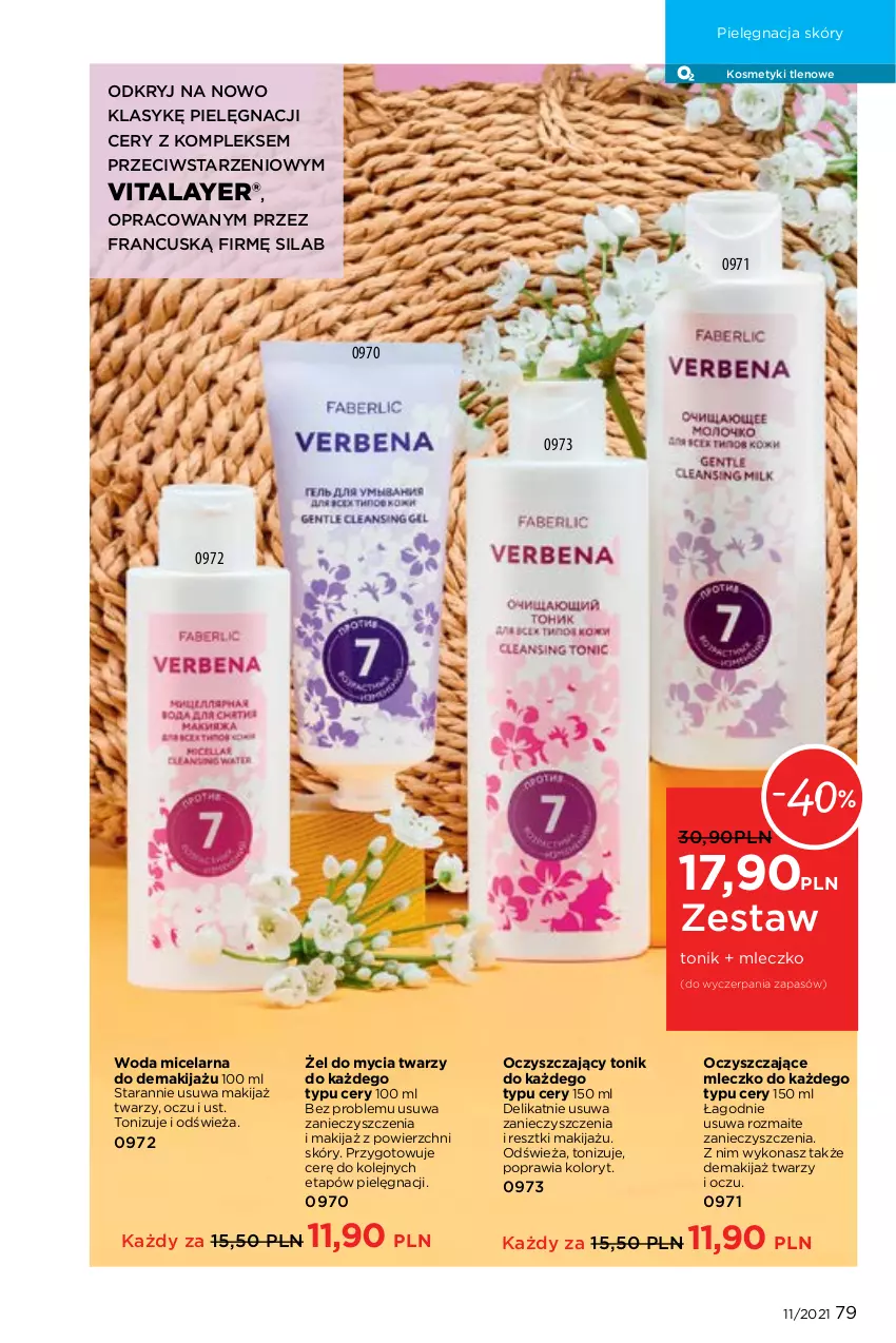 Gazetka promocyjna Faberlic - Gazetka - ważna 26.07 do 15.08.2021 - strona 79 - produkty: Makijaż, Mleczko, Olej, Pielęgnacja skóry, Tonik, Woda, Woda micelarna