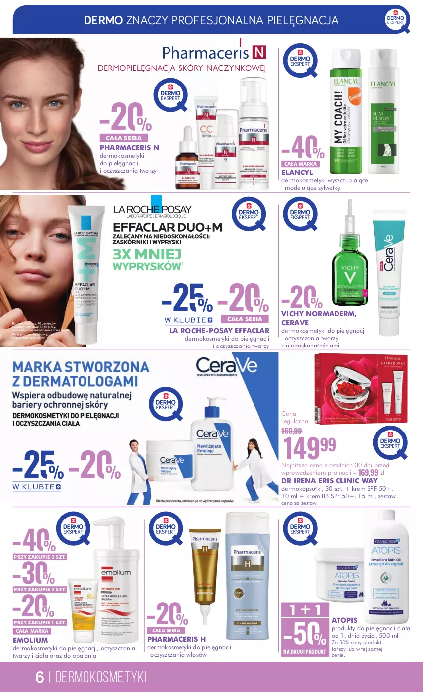 Gazetka promocyjna Super Pharm - Gazetka - ważna 19.08 do 29.08.2024 - strona 6 - produkty: Acer, CeraVe, Clin, Clinic Way, Emolium, Fa, Kosmetyki do pielęgnacji, Krem bb, La Roche-Posay, Okap, Pharmaceris, Ser, Top, Vichy