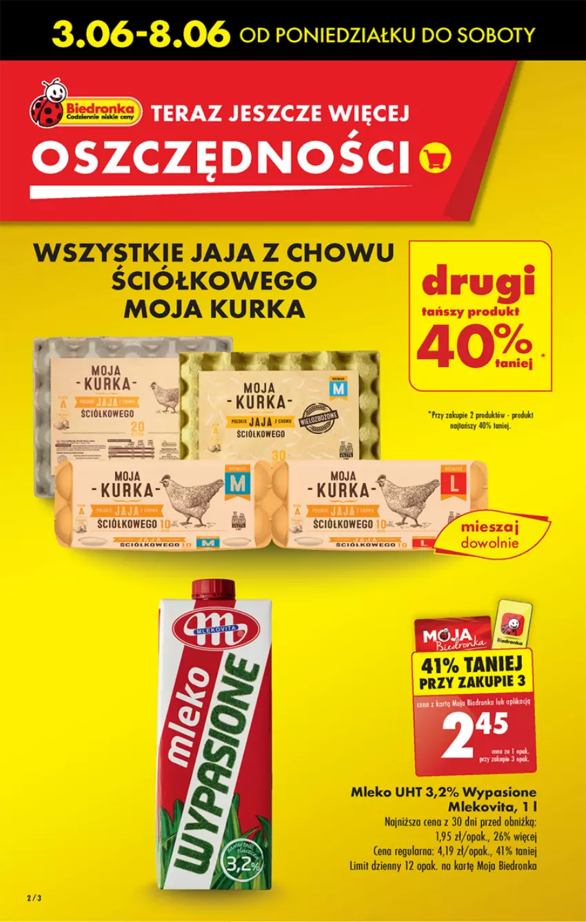 Gazetka promocyjna Biedronka - Od poniedzialku - ważna 03.06 do 08.06.2024 - strona 2 - produkty: Dron, Jaja, Mleko, Mlekovita