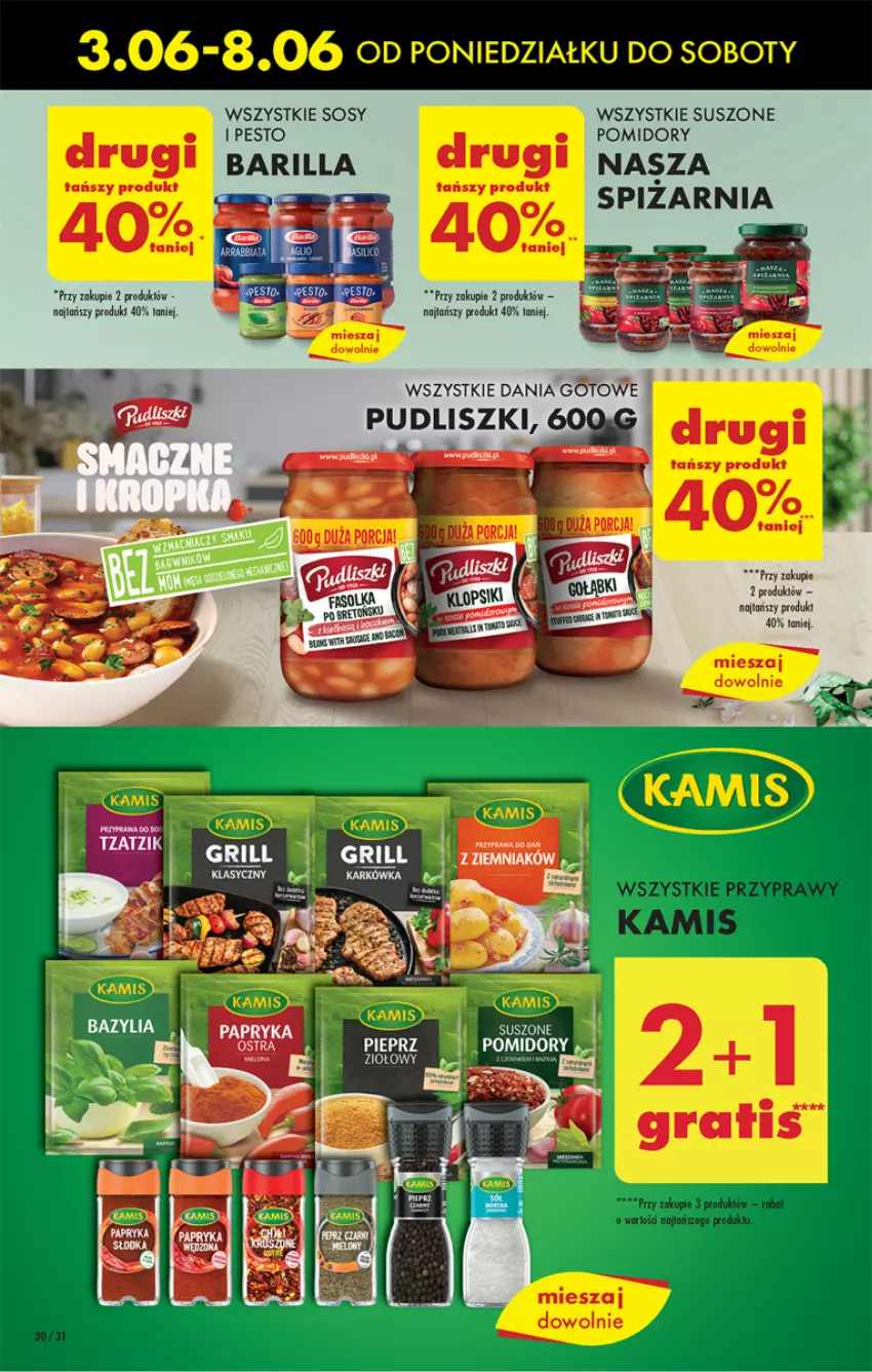 Gazetka promocyjna Biedronka - Od poniedzialku - ważna 03.06 do 08.06.2024 - strona 34 - produkty: Barilla, Dania gotowe, Grill, LG, Pesto, Pieprz, Pomidory, Pudliszki, Sos, Suszone pomidory