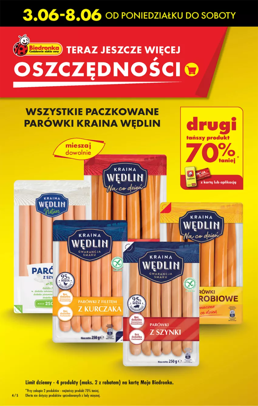 Gazetka promocyjna Biedronka - Od poniedzialku - ważna 03.06 do 08.06.2024 - strona 4 - produkty: Dron, Fa, Parówki, Tera