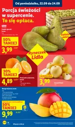 Gazetka promocyjna Lidl - GAZETKA - Gazetka - ważna od 24.09 do 24.09.2025 - strona 18 - produkty: Ser, Por, Pomarańcze, Gruszki, Deser, Mango