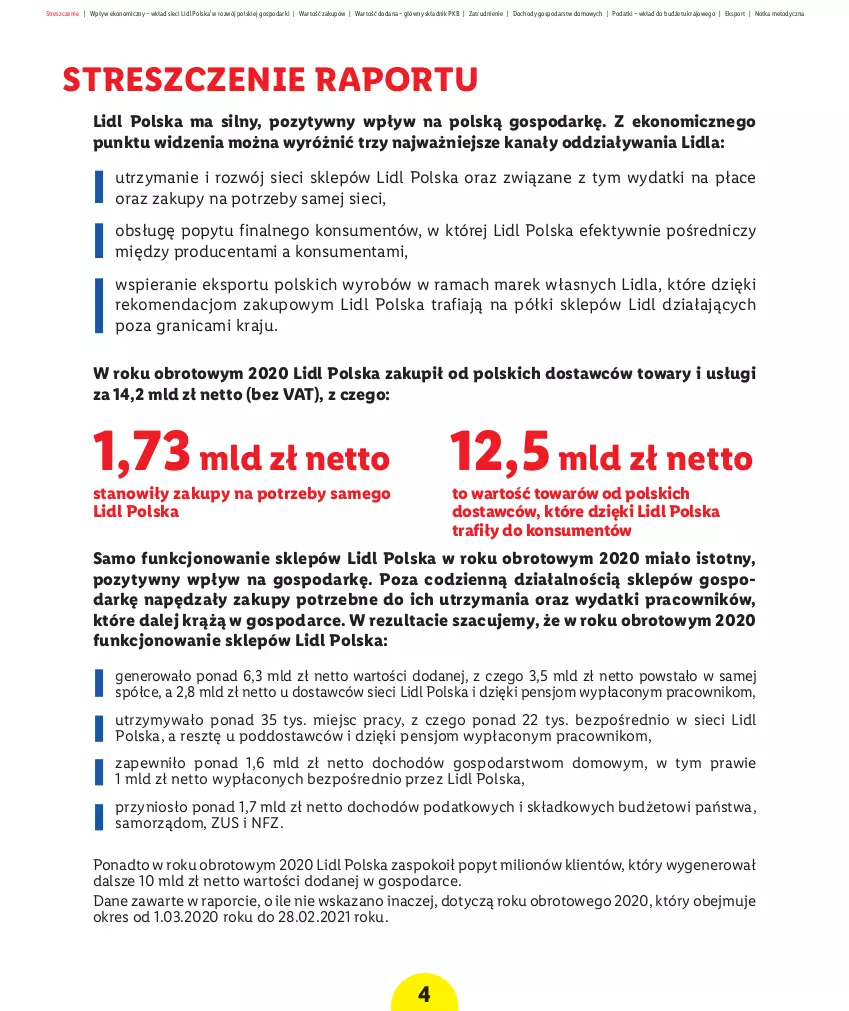 Gazetka promocyjna Lidl - Raport wpływu na gospodarkę - ważna 01.10.2021 do 31.12.2030 - strona 6 - produkty: Gra, Lion, Por, Rama, Sport