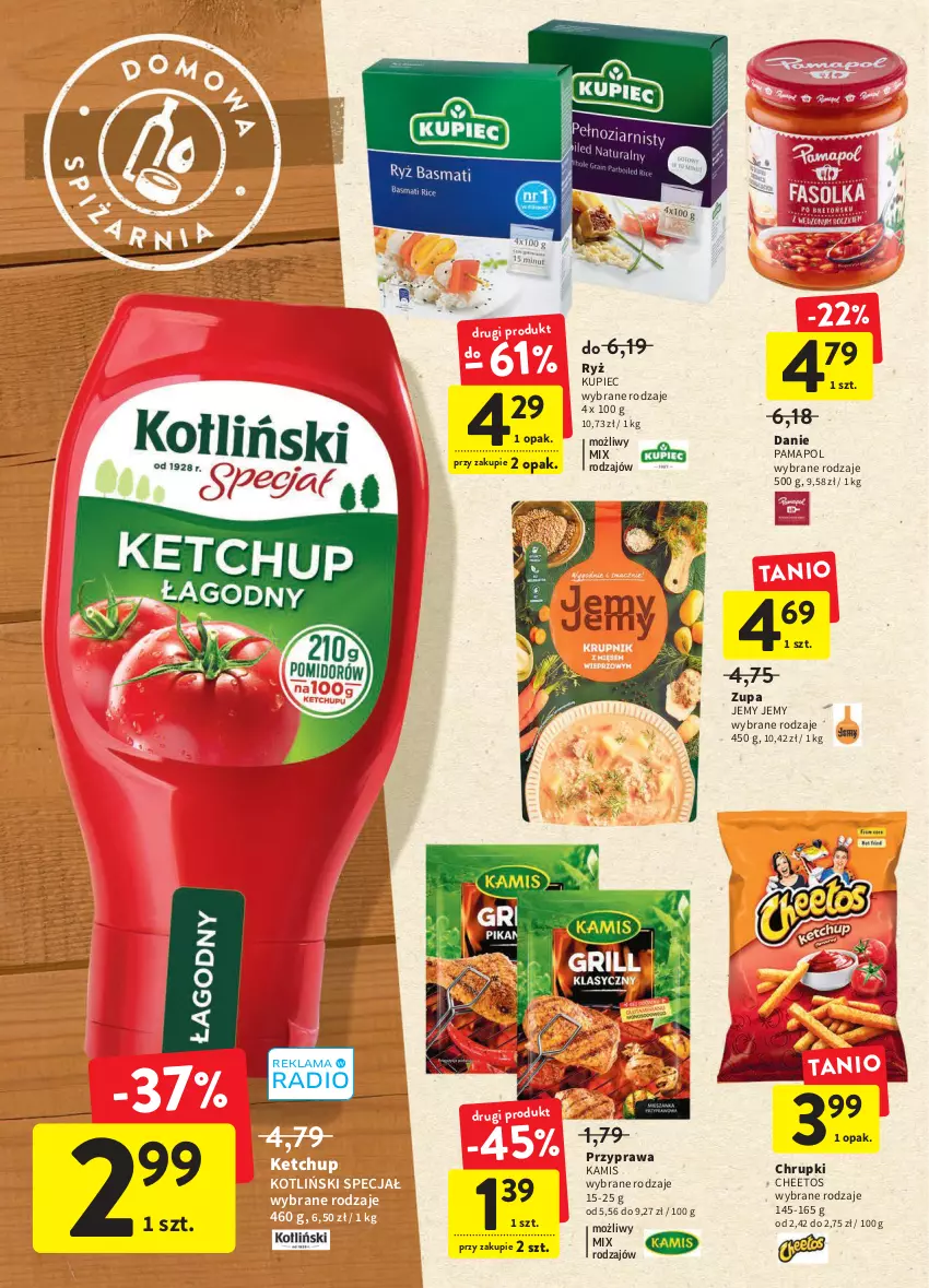 Gazetka promocyjna Intermarche - ważna 05.05 do 11.06.2022 - strona 28 - produkty: Cheetos, Chrupki, Kamis, Ketchup, Kupiec, Piec, Ryż, Zupa