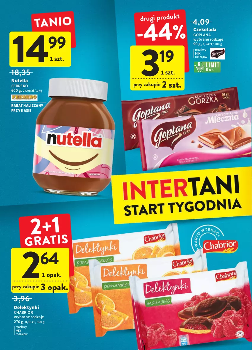 Gazetka promocyjna Intermarche - ważna 05.05 do 11.06.2022 - strona 36 - produkty: Chabrior, Czekolada, Ferrero, Goplana, LANA, Nutella