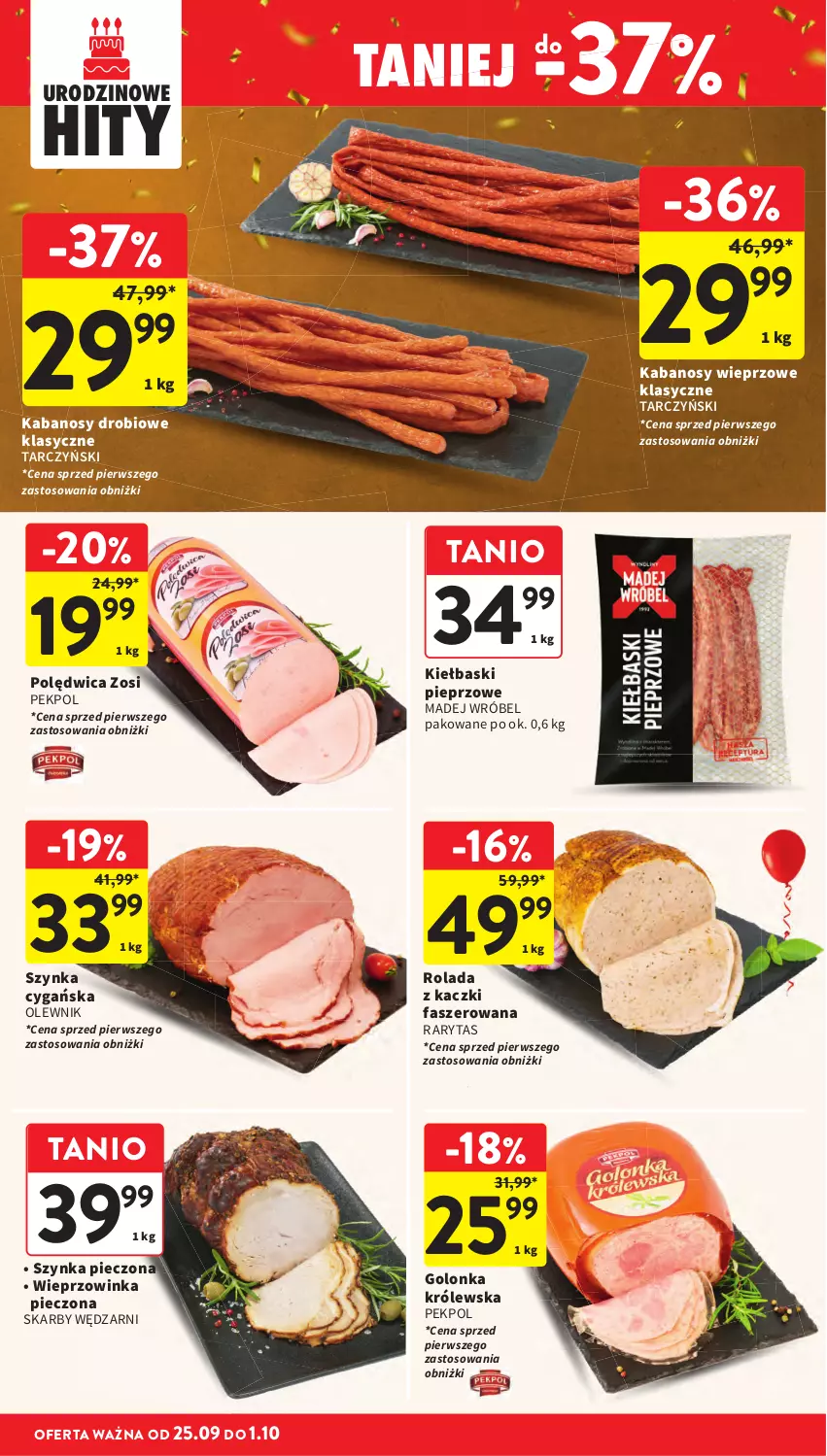 Gazetka promocyjna Intermarche - Gazetka Intermarche - ważna 25.09 do 01.10.2025 - strona 22 - produkty: Fa, Inka, Madej Wróbel, Olewnik, Pekpol, Piec, Pieprz, Polędwica, Rolada, Szynka, Tarczyński