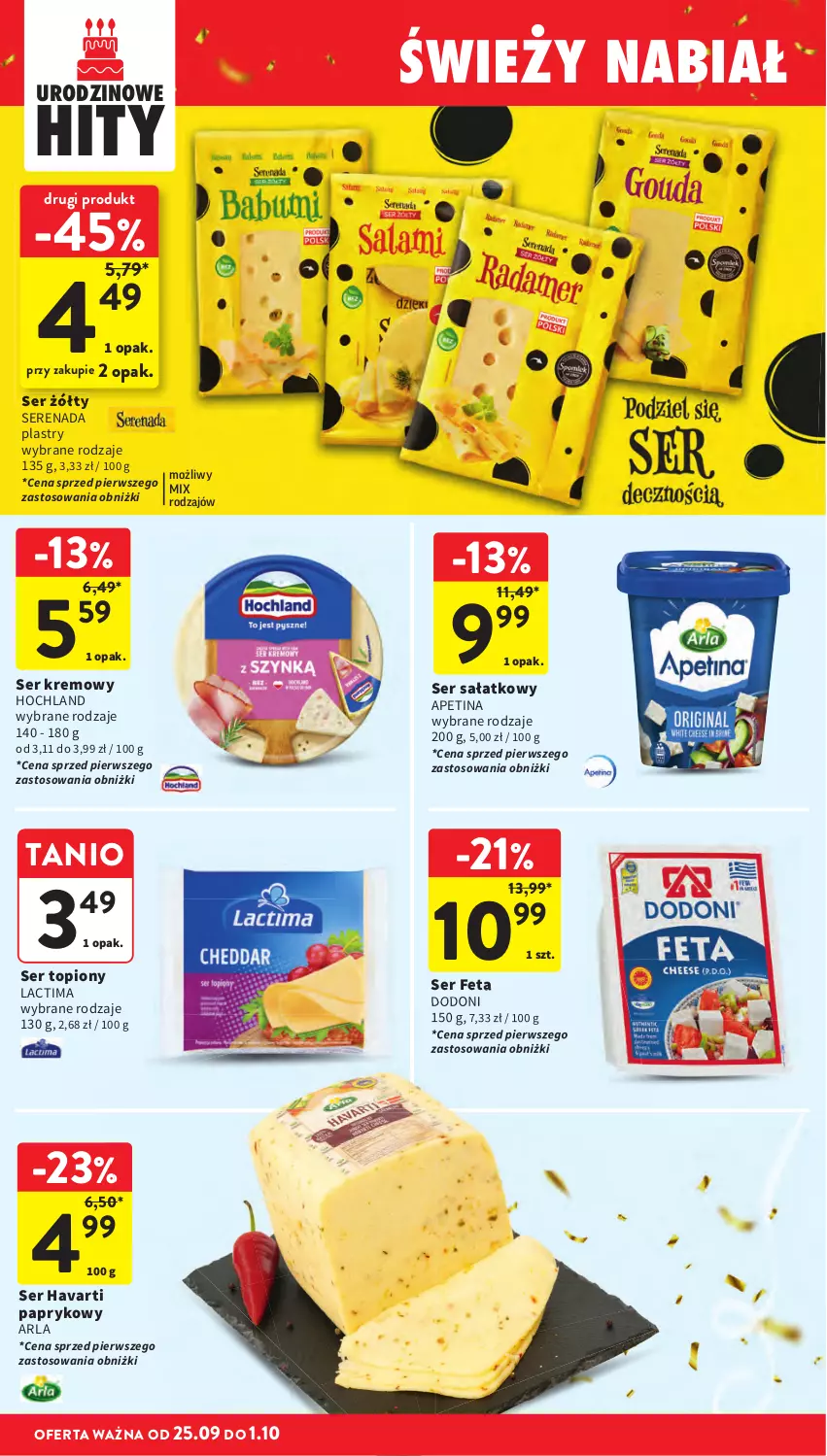 Gazetka promocyjna Intermarche - Gazetka Intermarche - ważna 25.09 do 01.10.2025 - strona 28 - produkty: Hochland, Sałat, Ser, Top