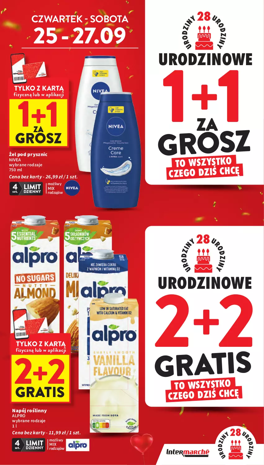 Gazetka promocyjna Intermarche - Gazetka Intermarche - ważna 25.09 do 01.10.2025 - strona 3 - produkty: Alpro, Gra, Nivea