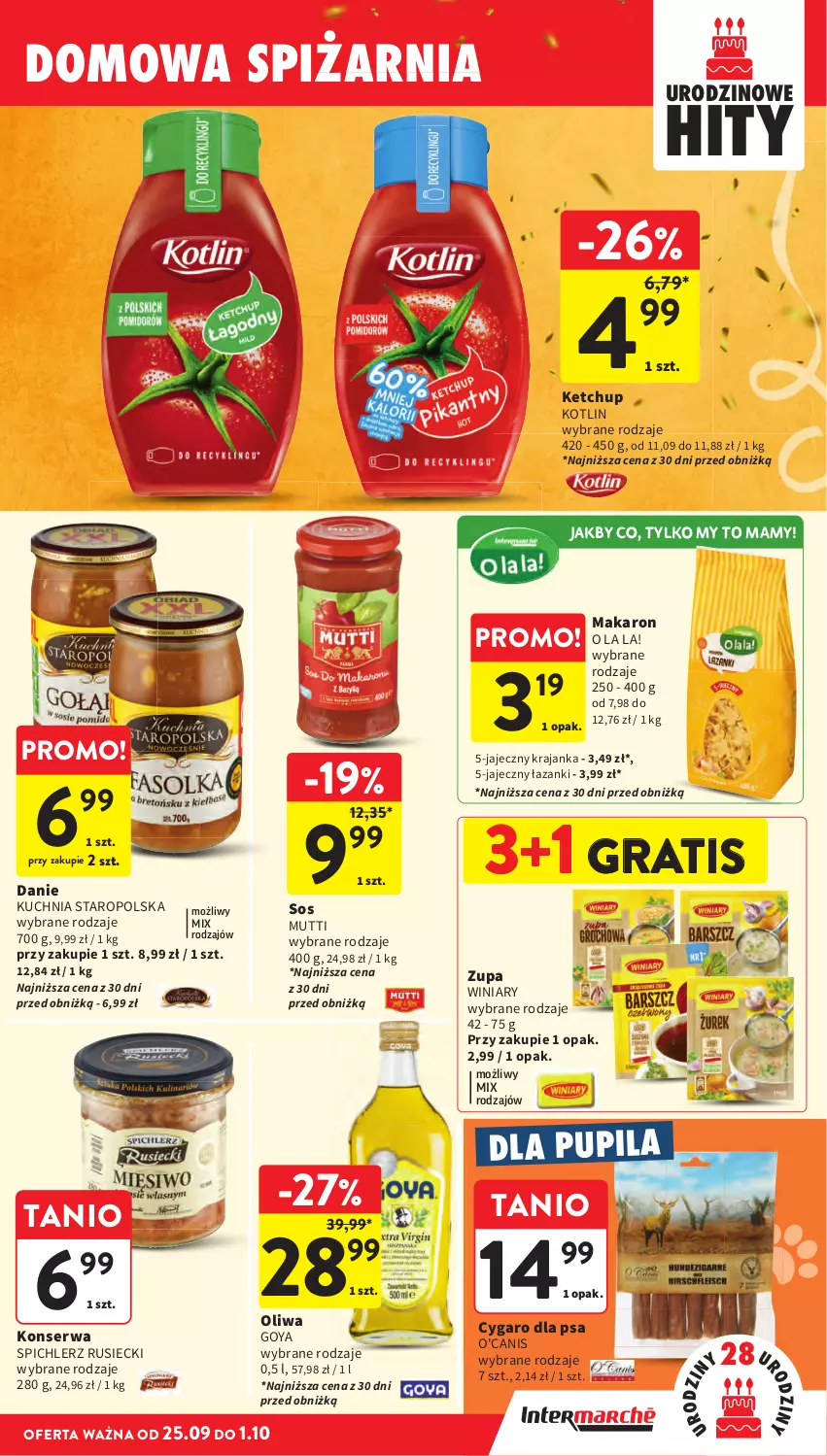 Gazetka promocyjna Intermarche - Gazetka Intermarche - ważna 25.09 do 01.10.2025 - strona 35 - produkty: Gra, Ketchup, Kotlin, Kuchnia, Kuchnia Staropolska, Makaron, Ser, Sos, Spichlerz Rusiecki, Winiary, Zupa
