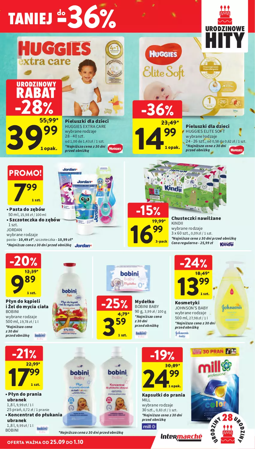 Gazetka promocyjna Intermarche - Gazetka Intermarche - ważna 25.09 do 01.10.2025 - strona 41 - produkty: Dzieci, Huggies, Johnson's, Johnson's Baby, Kindii, Szczoteczka