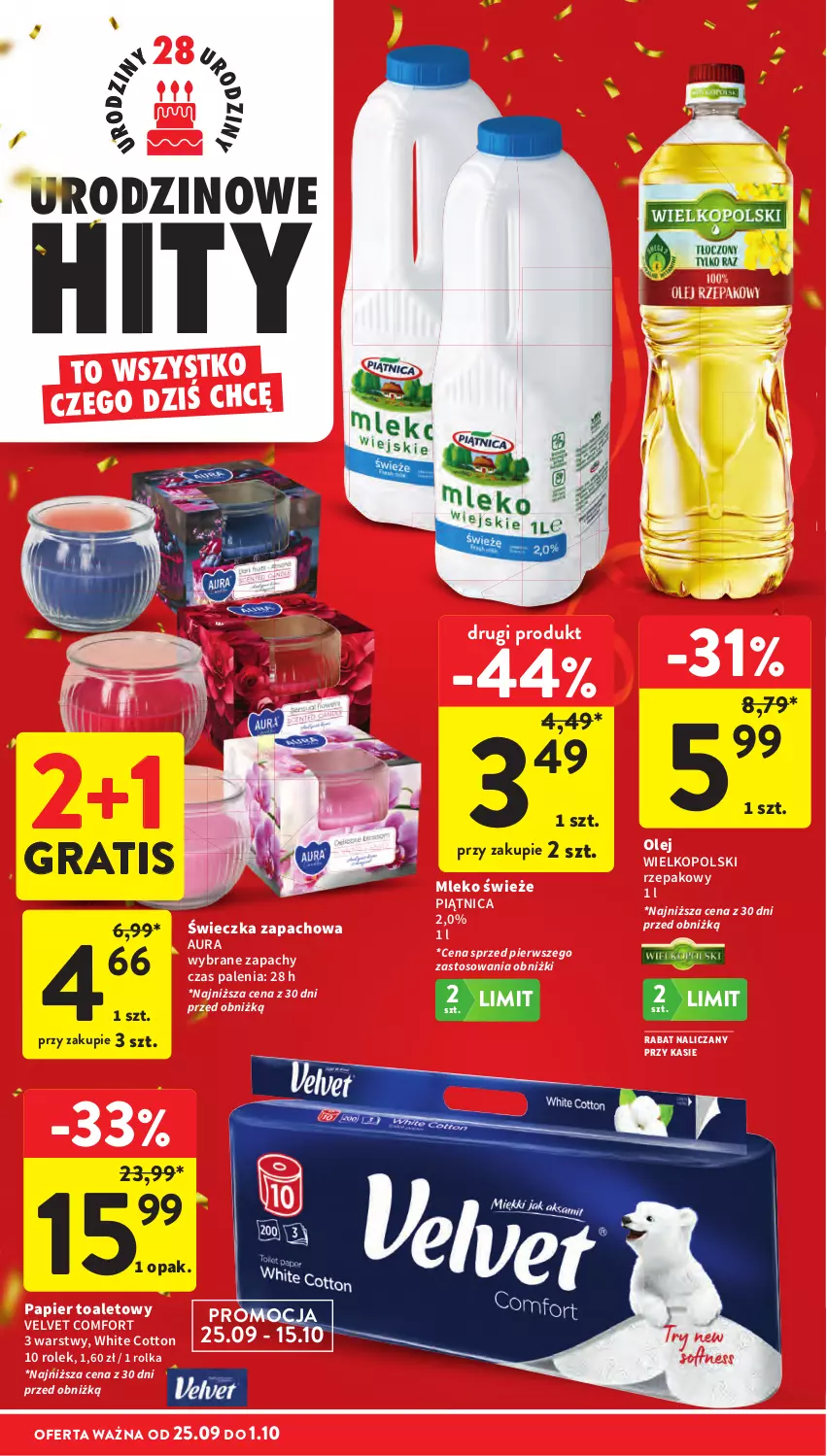Gazetka promocyjna Intermarche - Gazetka Intermarche - ważna 25.09 do 01.10.2025 - strona 6 - produkty: Gra, Olej, Papier, Piątnica, Velvet