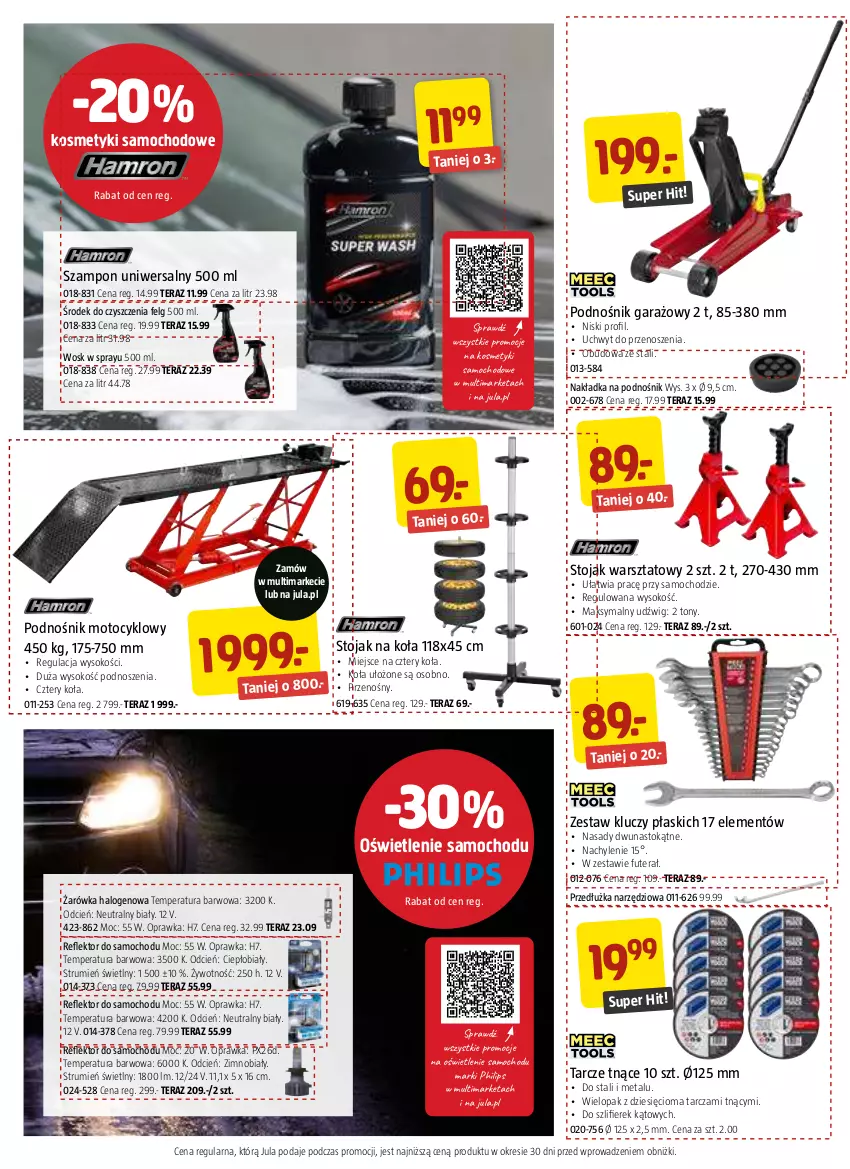 Gazetka promocyjna Jula - Gazetka - ważna 27.10 do 09.11.2023 - strona 2 - produkty: Cień, Dźwig, Garaż, Halo, LG, Philips, Rum, Sok, Stojak, Szampon, Tera, Zestaw kluczy