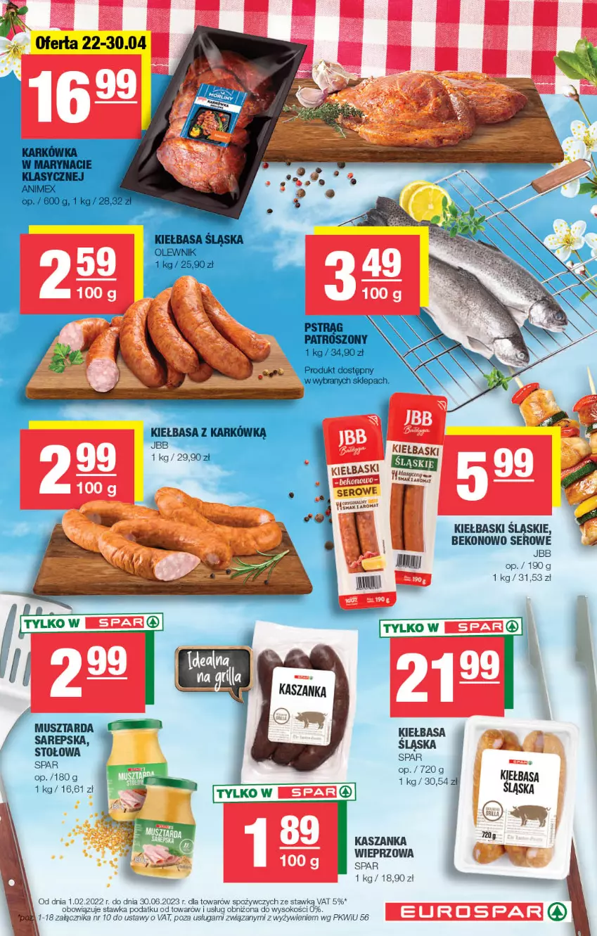 Gazetka promocyjna Spar - EuroSpar - ważna 19.04 do 30.04.2023 - strona 9 - produkty: Beko, Kasza, Kaszanka, Kiełbasa, Kiełbasa śląska, Kiełbaski śląskie, Ser, Sok