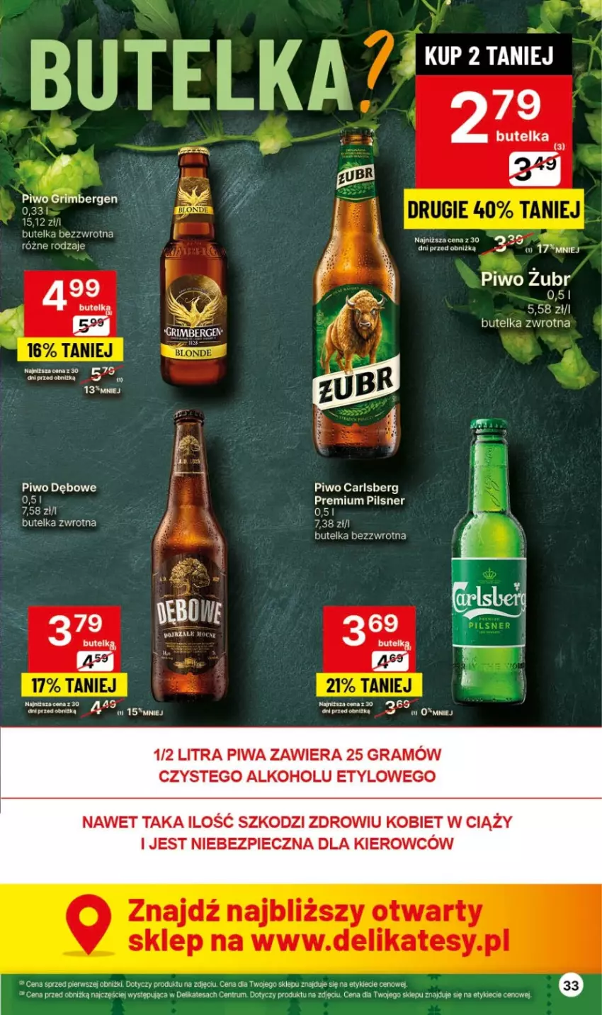 Gazetka promocyjna Delikatesy Centrum - Gazetka DC47 czw-sr - ważna 30.11 do 06.12.2023 - strona 33 - produkty: Carlsberg, Gra, Piec, Piwa, Piwo, Rum