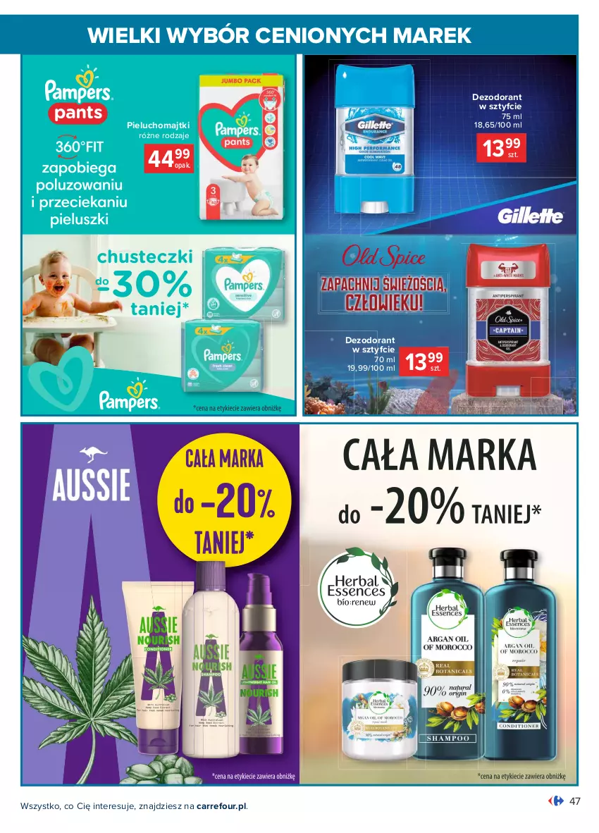 Gazetka promocyjna Carrefour - Gazetka Wielki wybór cenionych marek - ważna 03.05 do 15.05.2021 - strona 47 - produkty: Dezodorant, Majtki, Pieluchomajtki