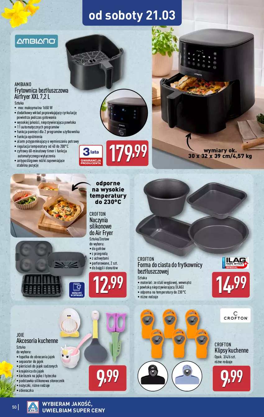 Gazetka promocyjna Aldi - Pełna oferta - ważna 16.03 do 21.03.2026 - strona 50 - produkty: Cień, Donut, Gra, Kieliszek, Noż, Nożyczki, Obieraczka, Por, Sok