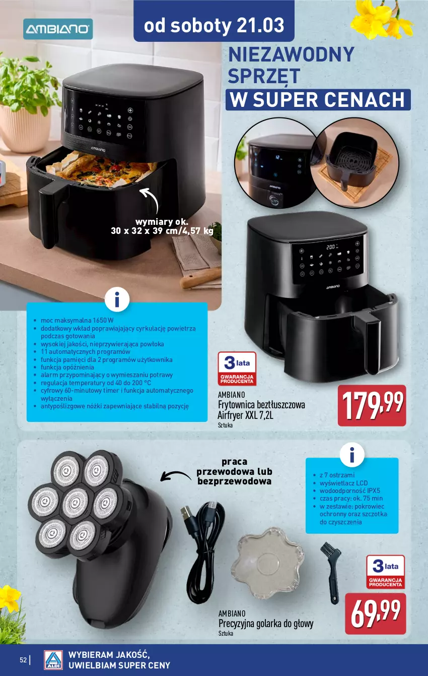 Gazetka promocyjna Aldi - Pełna oferta - ważna 16.03 do 21.03.2026 - strona 52 - produkty: Golarka, Gra, Pokrowiec, Por, Sok, Szczotka