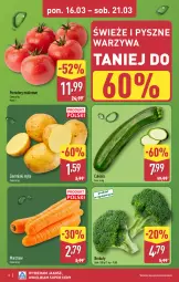 Gazetka promocyjna Aldi - Pełna oferta - Gazetka - ważna od 21.03 do 21.03.2026 - strona 2 - produkty: Warzywa, Ziemniaki, Brokuły, Pomidory
