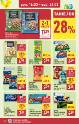 Gazetka promocyjna Aldi - Pełna oferta - Gazetka - ważna od 21.03 do 21.03.2026 - strona 22 - produkty: Pistacje, Gra, Mieszanka studencka, Chipsy, Chrupki, Czekolada mleczna, Czekolada, Lorenz, E. Wedel, Monster Munch, Krakersy