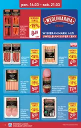 Gazetka promocyjna Aldi - Pełna oferta - Gazetka - ważna od 21.03 do 21.03.2026 - strona 8 - produkty: Kurczak, Kiełbasa krakowska, Parówki, Parówki z szynki, Kiełbaski pieprzowe, Pieprz, Boczek, Kabanos, Kiełbasa